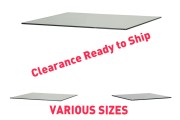 Clearance Glass rectangular panels