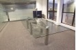 Construct Multi-piece Chrome Glass Dining Table