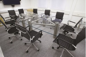 Construct Multi-Piece Glass Conference Table