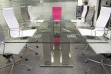 Custom Mirror Based Glass Boardroom table