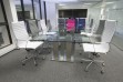 Custom Mirror Based Glass Boardroom table