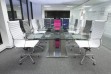 Custom Mirror Based Glass Boardroom table