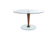 Custom Pedestal Glass Dining Table