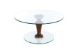 Custom Pedestal Glass Dining Table