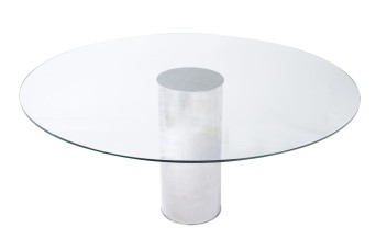 Cylinder Glass Dining Table