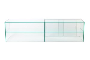 Dual Compartment Glass Display Case 