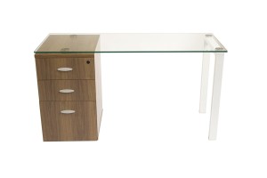 Glass Pedestal Desks For Home Offices