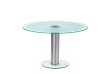 Platform Round Glass Dining Table