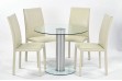 Platform Round Glass Dining Table