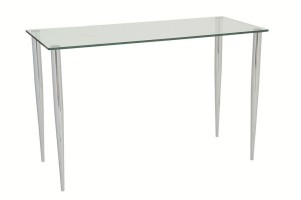 Slender Pin Glass Console Desk